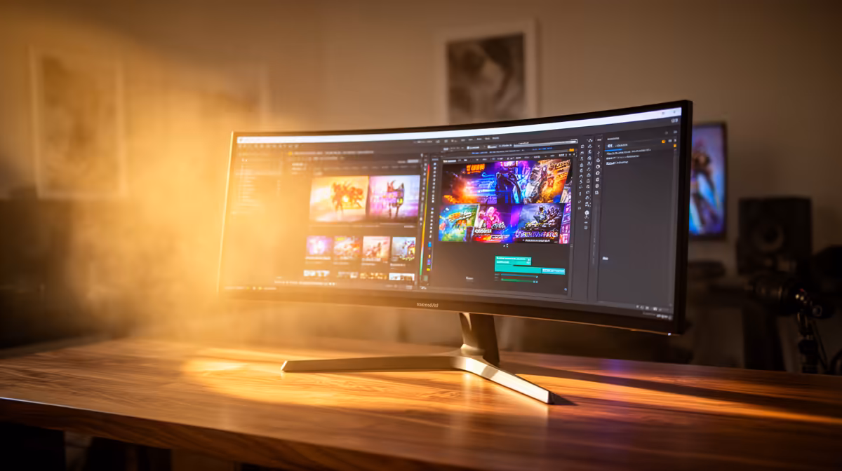 Curved Monitor for a TikTok Creator in SA