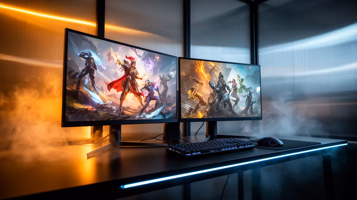 Dual-monitor Setup for a Family in SA