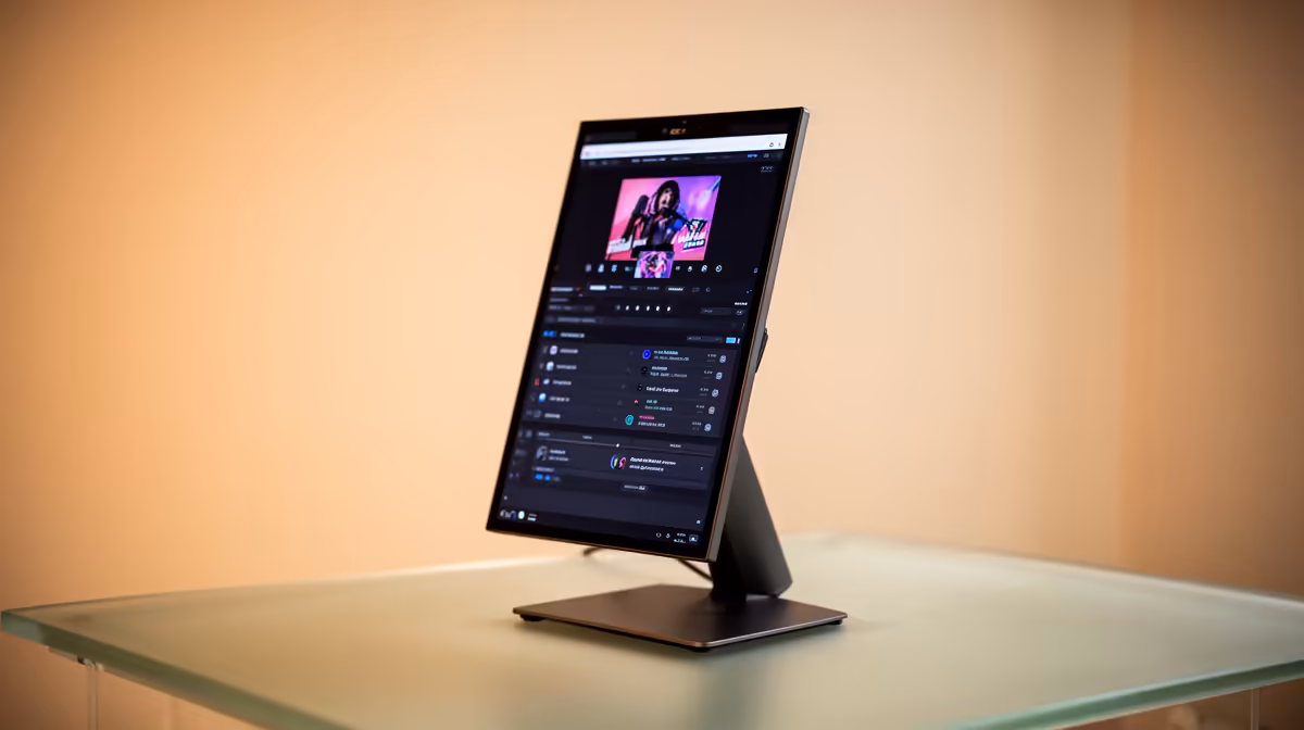 Vertical Monitor for a Podcaster in SA