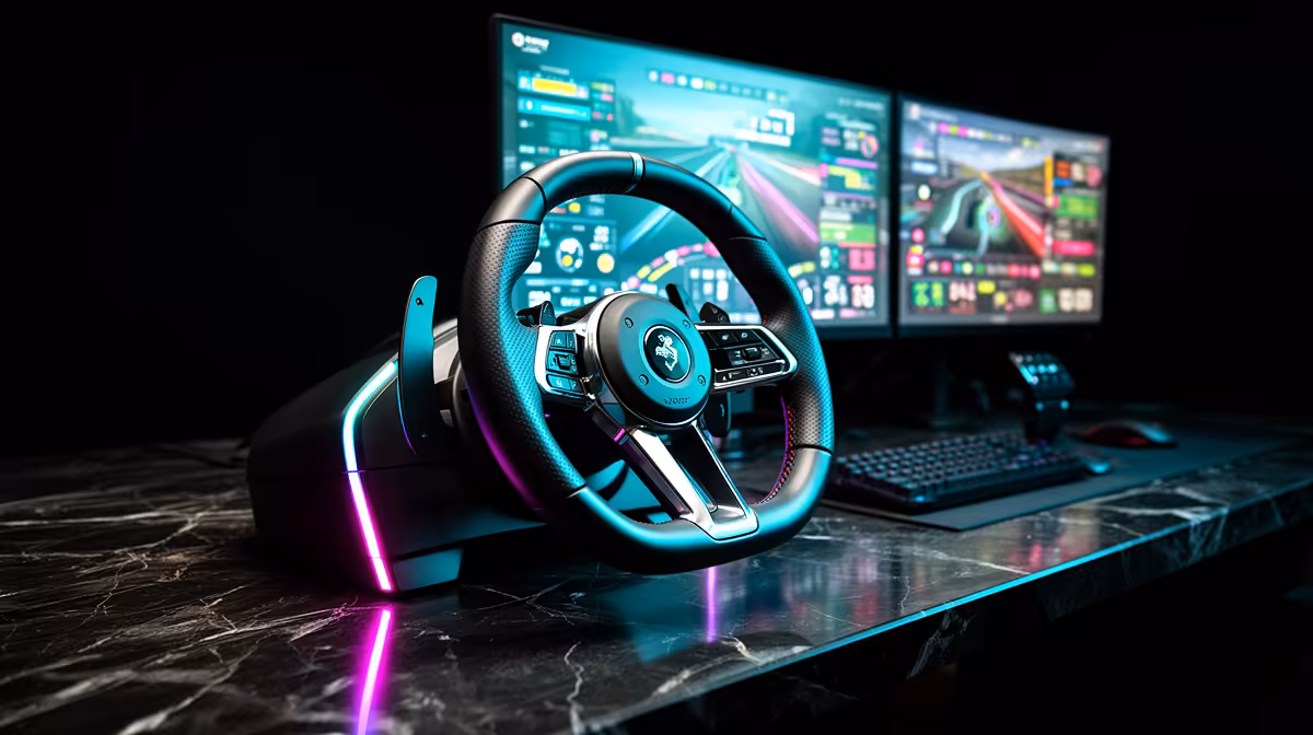 Racing Wheel for Dual-monitor Productivity Under R18,000