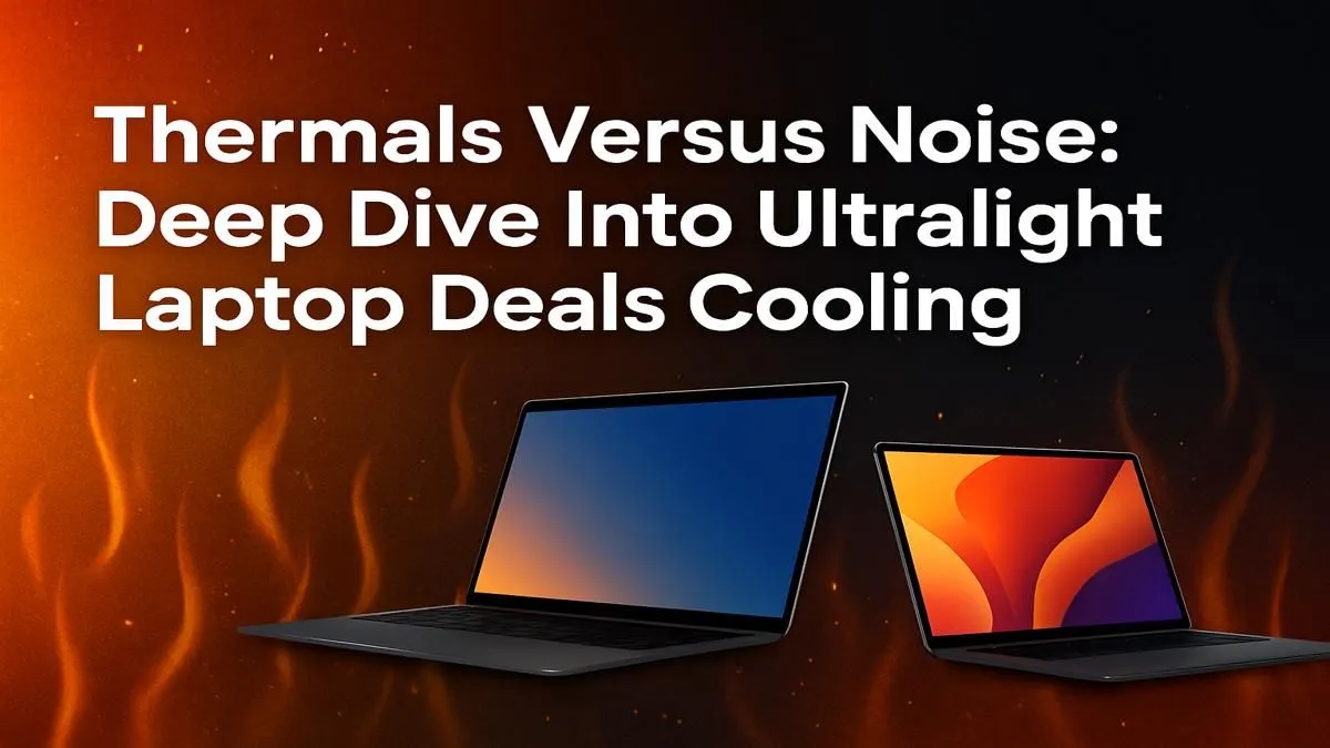 Thermals vs Noise in Ultralight Laptop Cooling