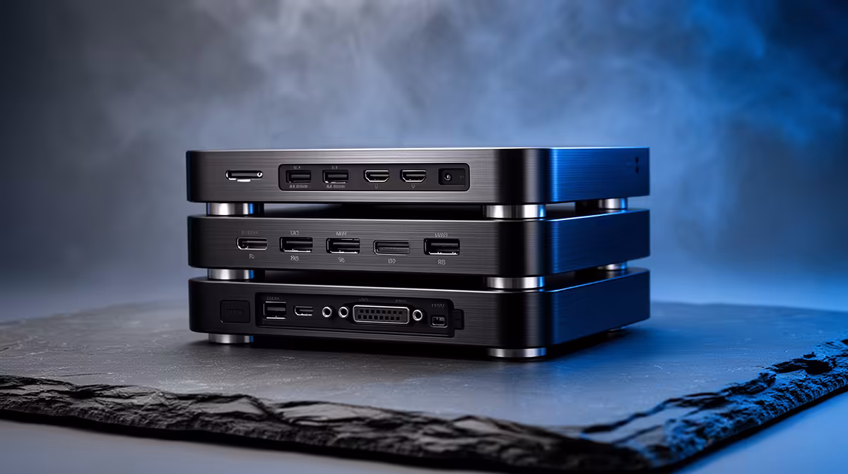 Three-tier docking station plan buying signals
