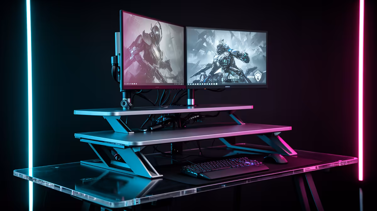 Three-tier gaming desk plan for school holiday buying