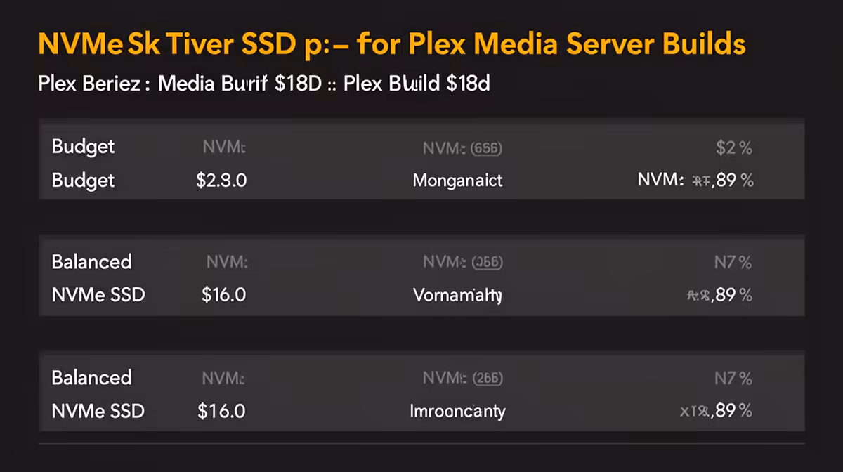 Three-tier NVMe SSD plan for Plex media server build plan