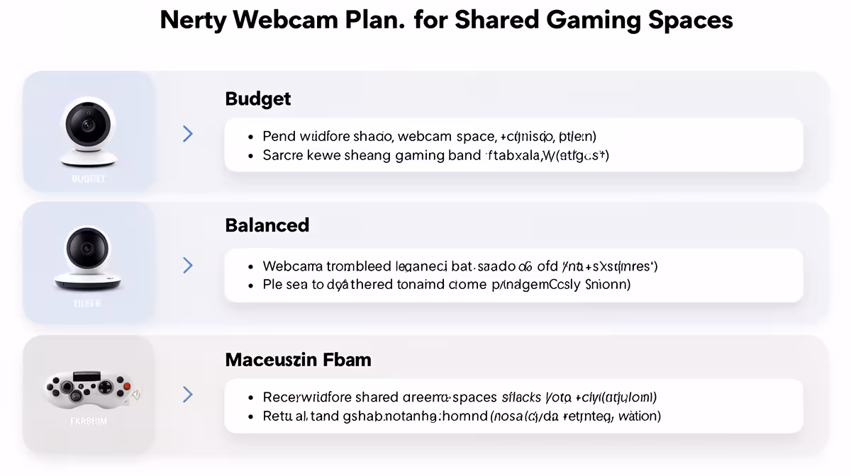 Three-tier webcam plan for shared gaming buying signals