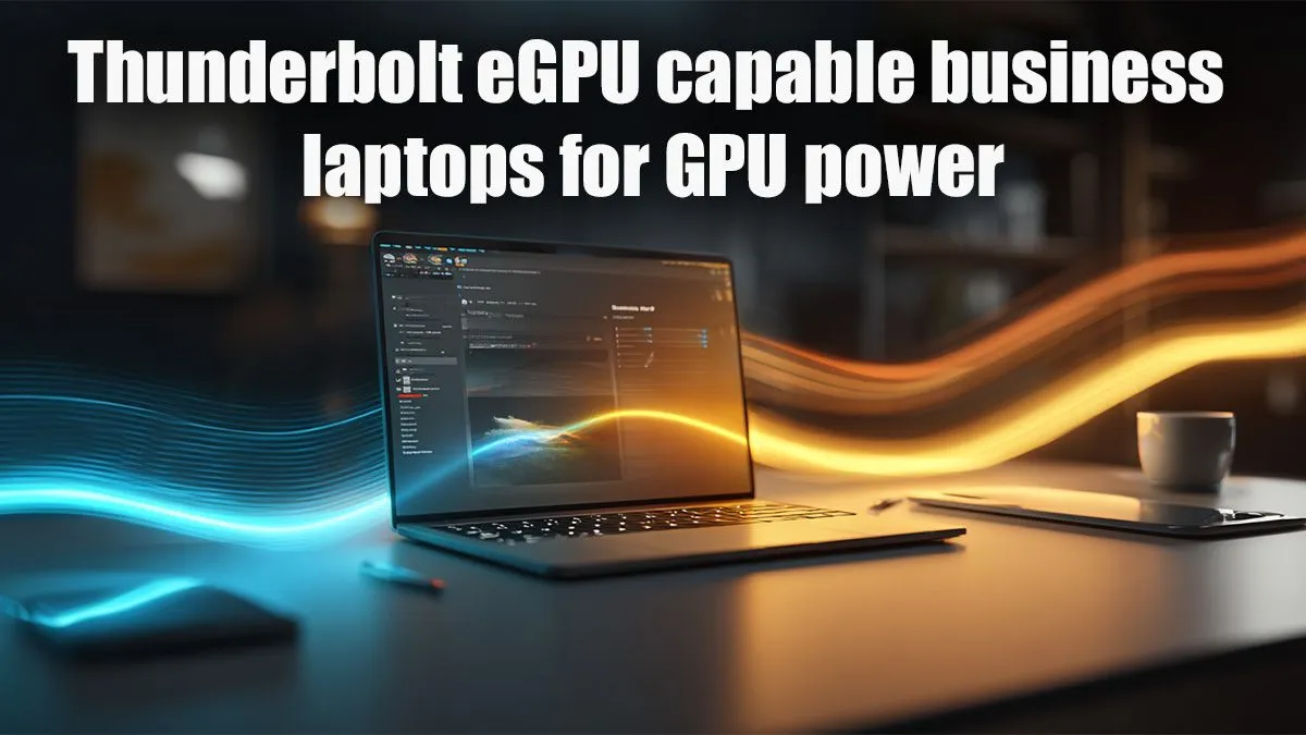 Best Business Laptops with eGPU Power