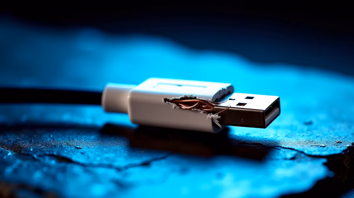 USB Cable Damaged: Data Loss Risk