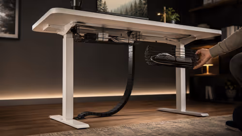 Using Quick-Release Cable Baskets for Easier Desk Cable Management