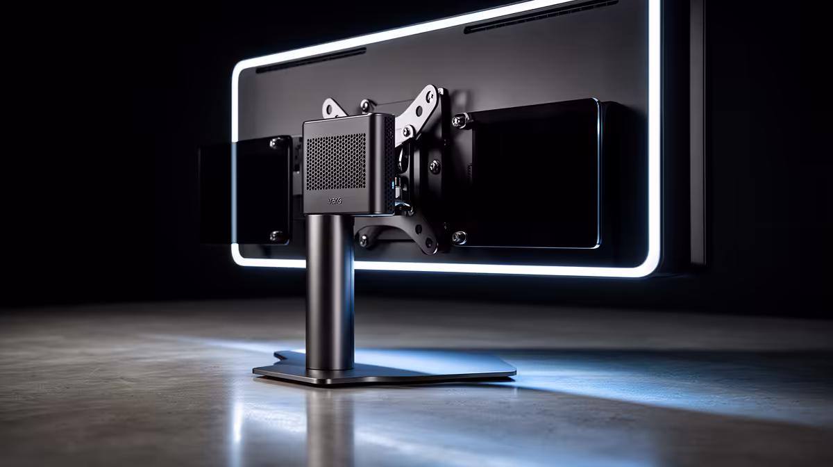 75x75 or 100x100mm Bracket Bolts the Mini PC to Any Monitor.