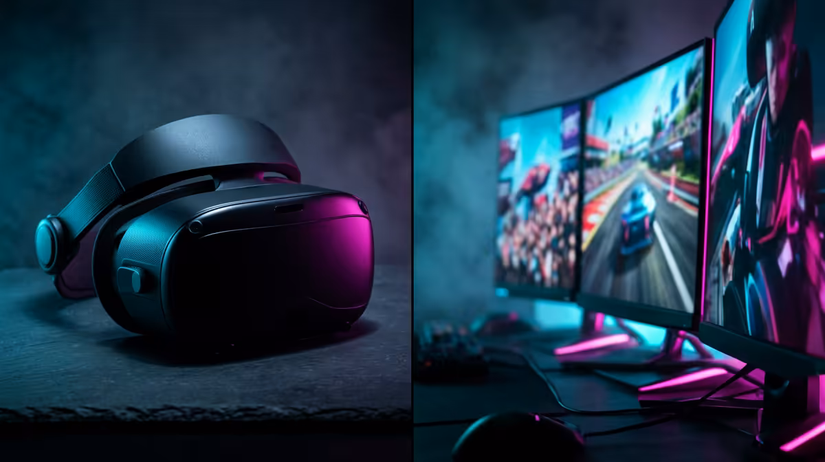 Head-Tracked Depth vs Wide Flat Display