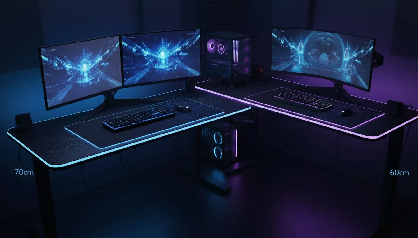 70cm vs 60cm Desk Depth for Dual Monitors