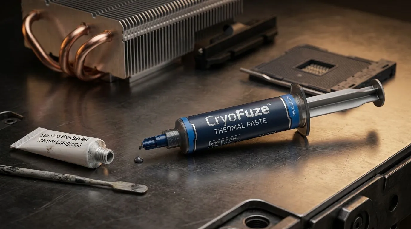 Compare CryoFuze vs standard thermal paste