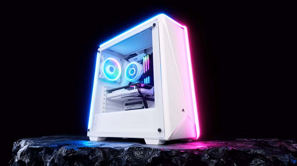 Where a White Showcase Case Fits in a ZAR Gaming PC