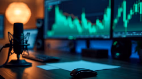 Which podcast recording setup can you get for day trading on multiple screens around R20,000 in SA?