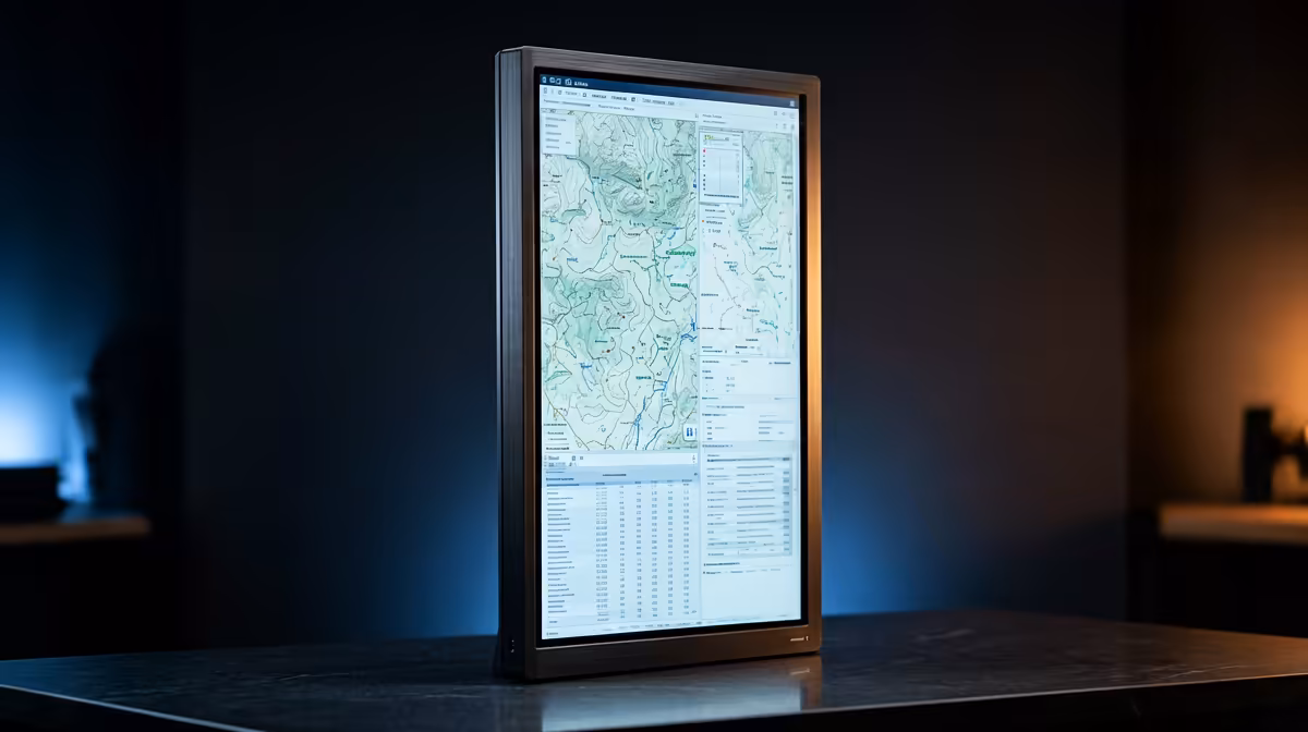 Vertical Monitor Can You Get for QGIS and Mapping Around