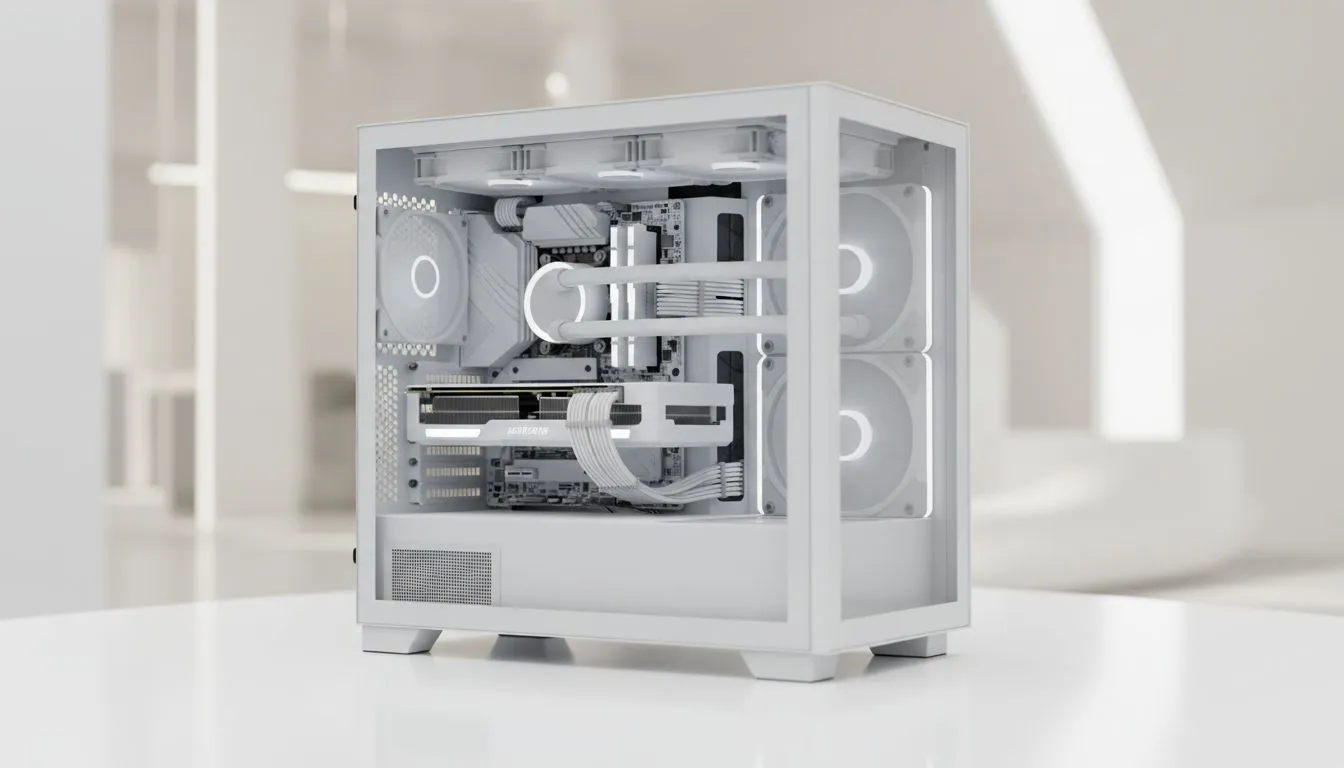 Design a Clean White PC Case Build