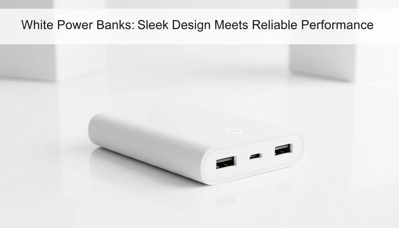 Sleek White Power Banks for Everyday Charging