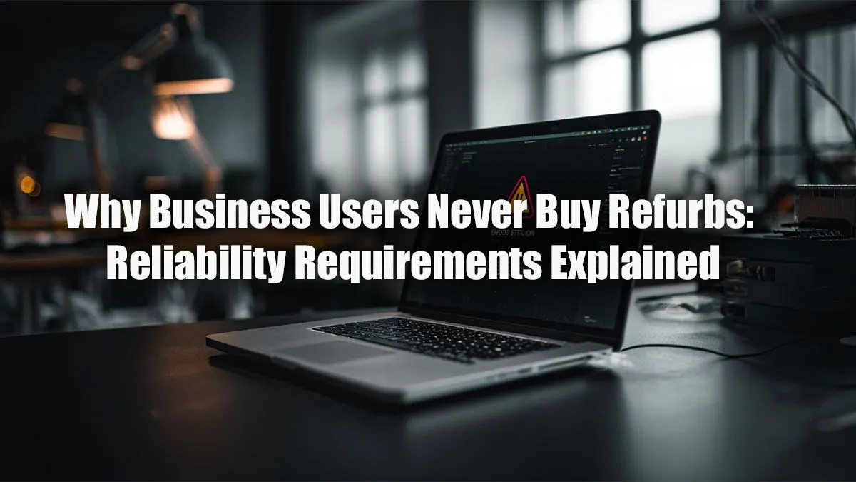 Why Reliability Matters for Business Refurbs