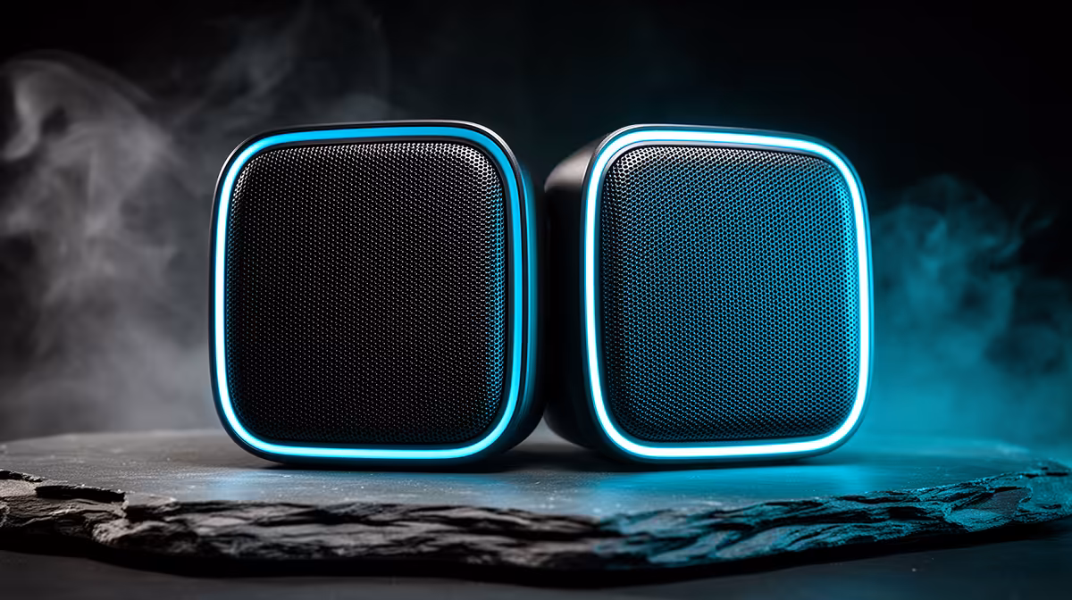 Dual JBL Stereo Speakers and: fit and latency checks