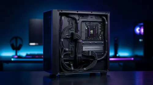 Integrated Cable Management Channels for a Clean Gaming Setup