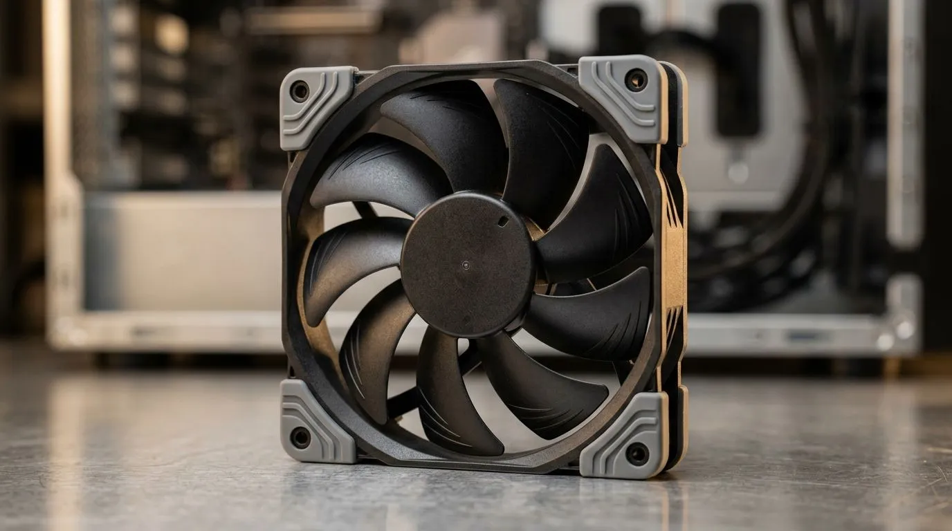 Stop case fan wobble and resonance fast