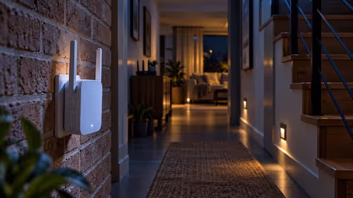 Does a WiFi extender fix weak signal on a Vuma fibre line at home?
