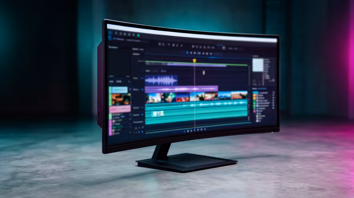 32-inch Monitor Handle Editing YouTube Videos in SA