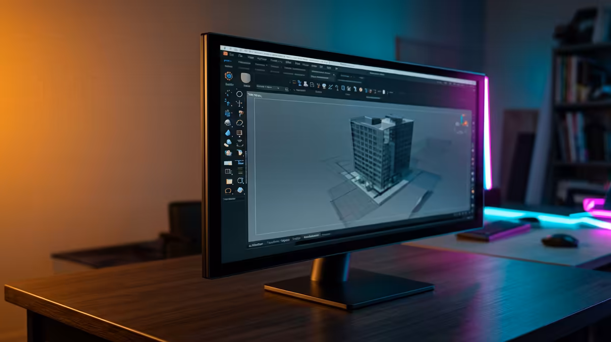 4K Monitor Handle SketchUp Modelling in SA
