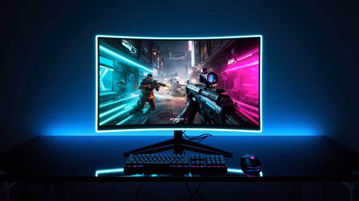 Colour-accurate Monitor Handle Playing Apex Legends in SA