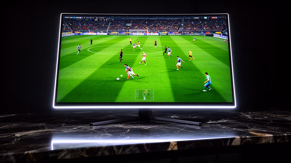 Colour-accurate Monitor Handle Playing EA FC in SA