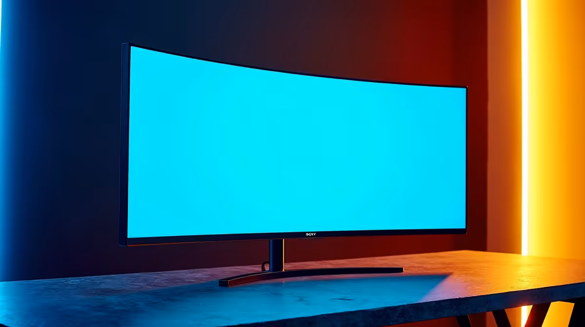 Curved Monitor Handle 3D Rendering in SA