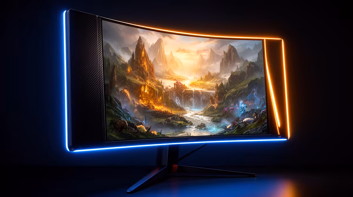 Curved Monitor Handle Playing Baldur's Gate 3 in SA