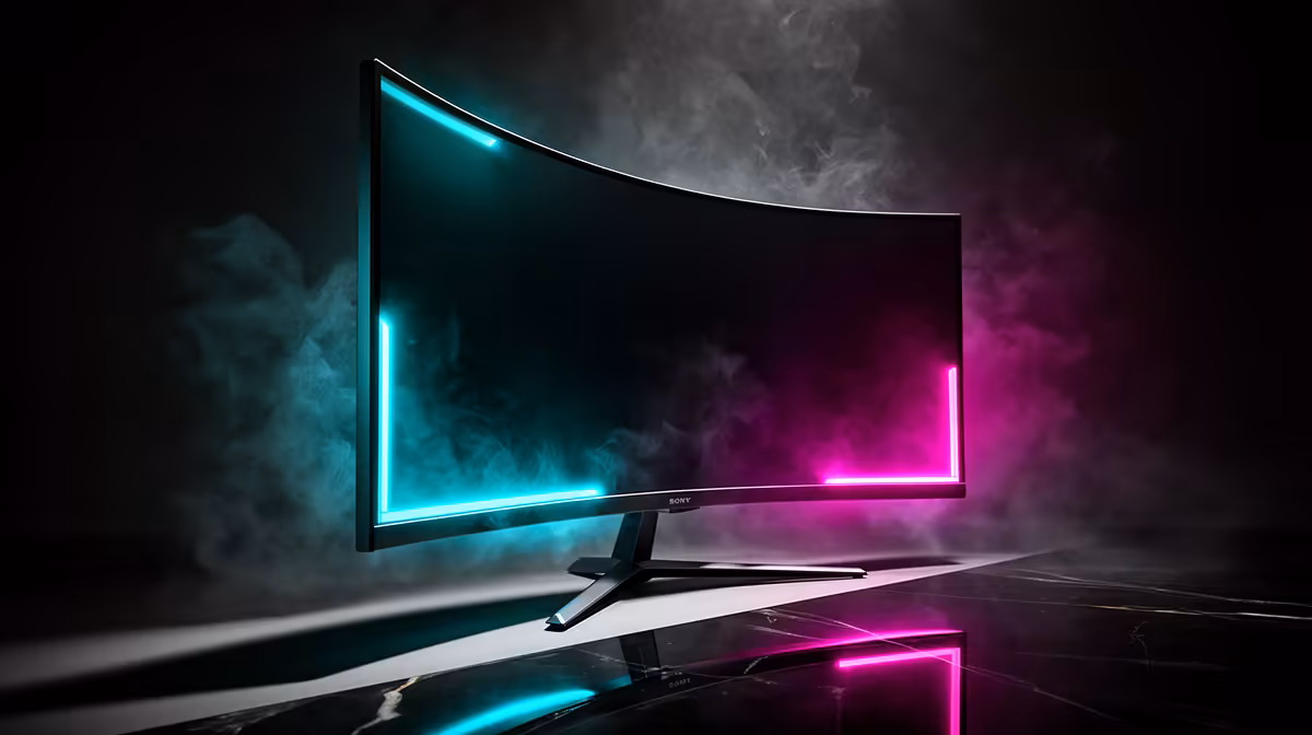 Curved Monitor Handle Running a Minecraft Server in SA