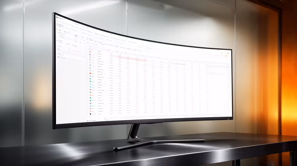Curved Monitor Handle Running Sage and Xero in SA