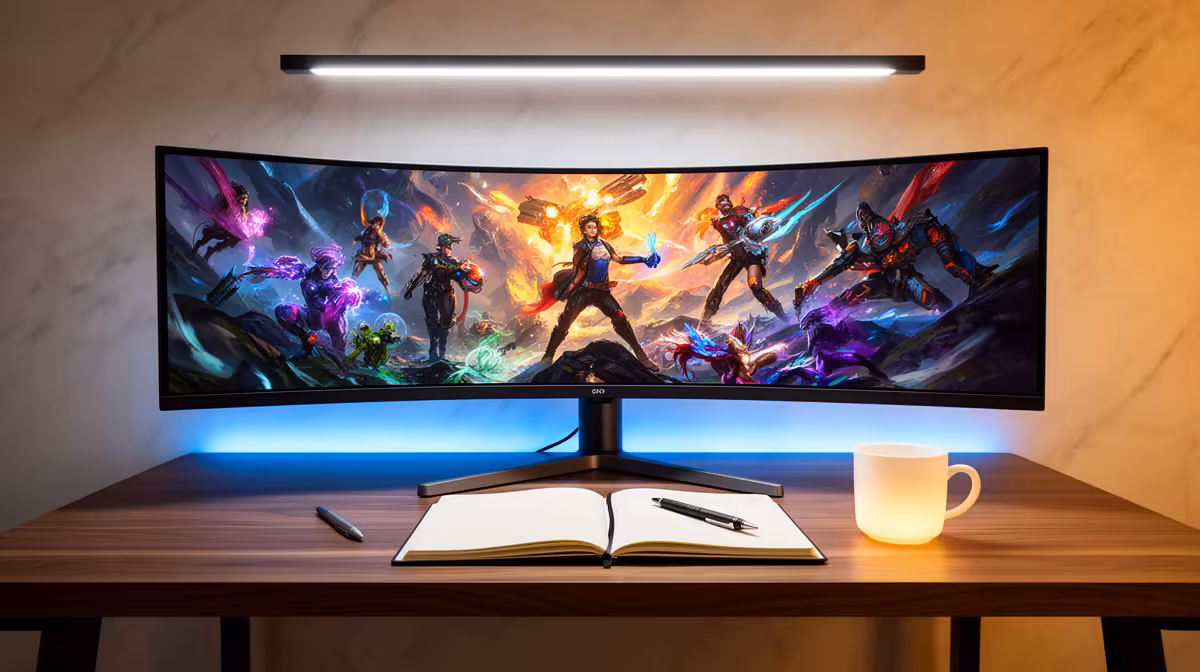 Curved Monitor Handle Studying and Assignments in SA