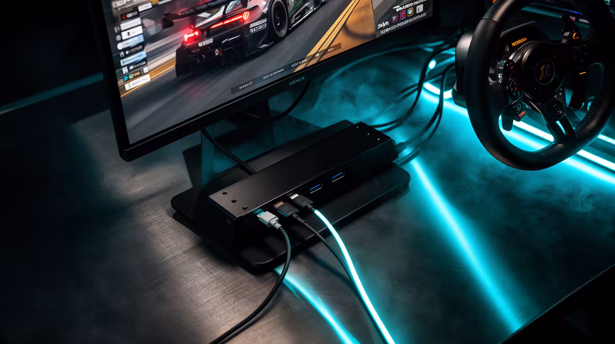 Laptop Docking Station Handle Racing Simulation in SA