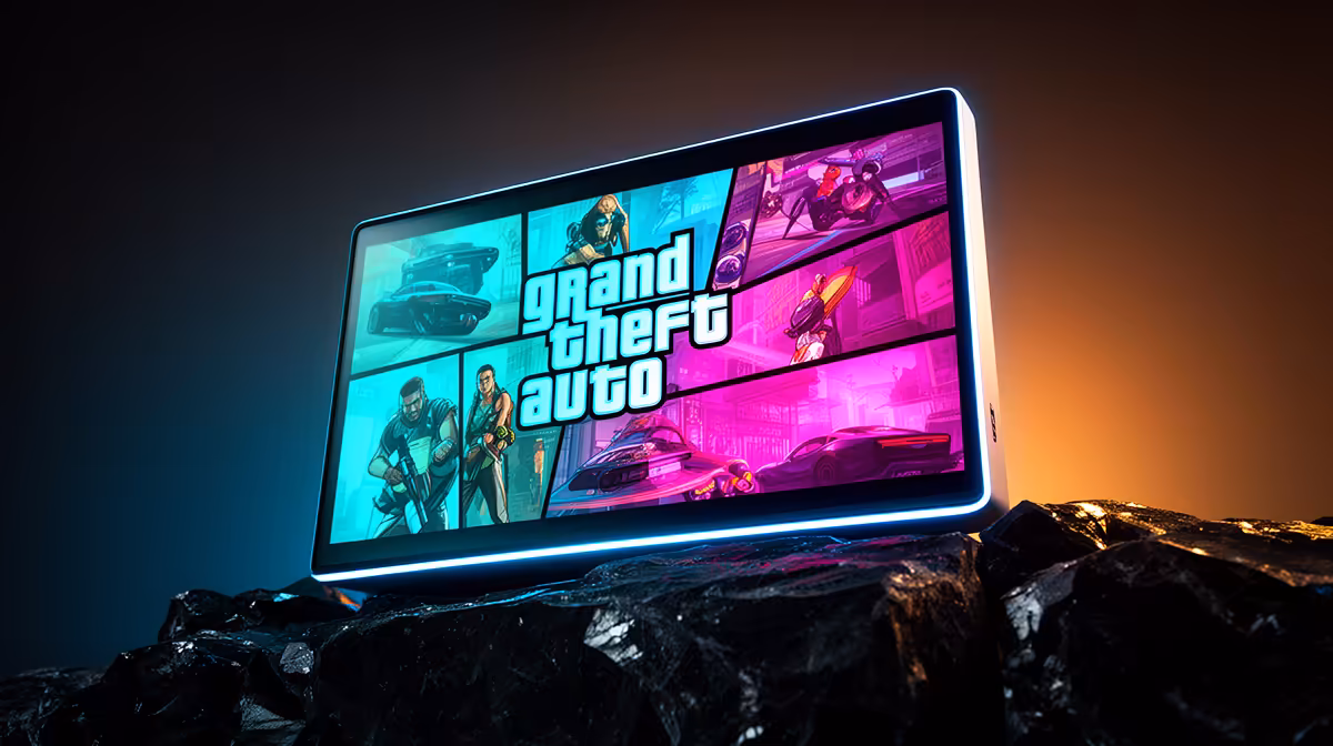 Portable Monitor Handle Playing GTA V in SA