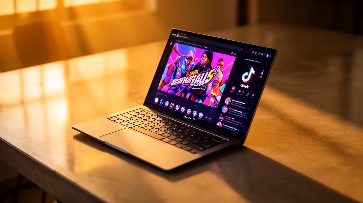 Student Laptop Handle Editing TikToks in SA
