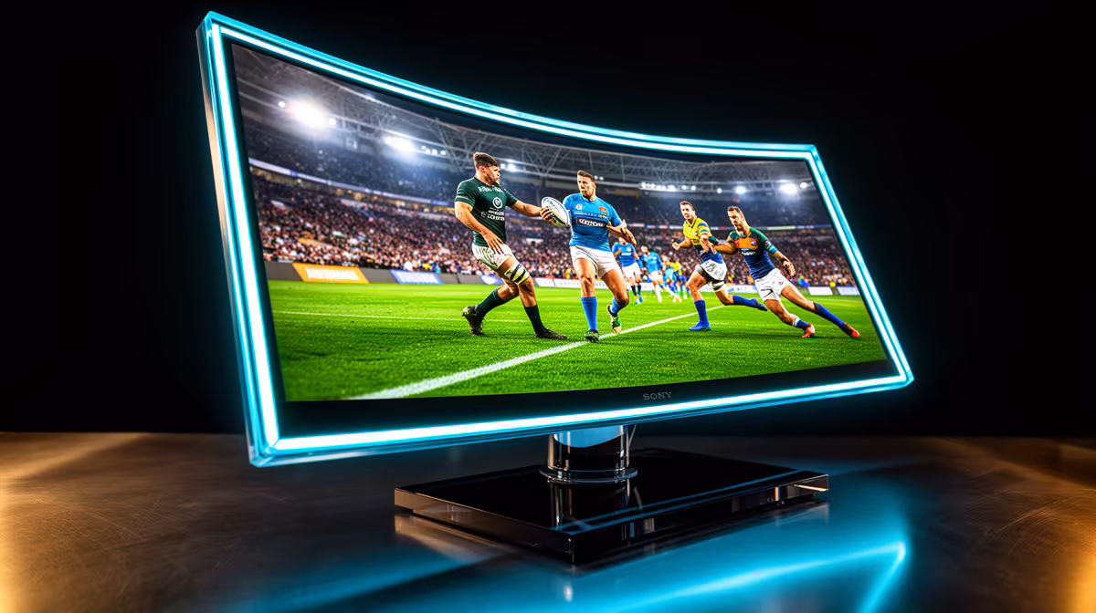 Vertical Monitor Handle Watching Rugby and Sport in SA