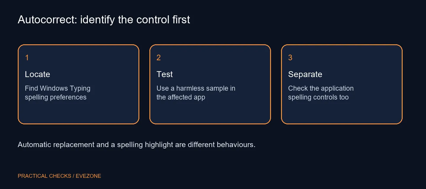 Autocorrect: identify the control first