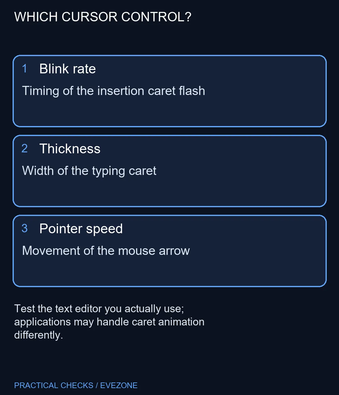 WHICH CURSOR CONTROL?