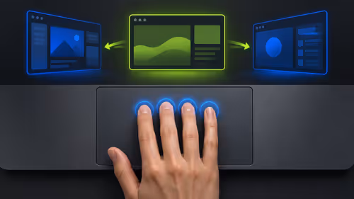 Four finger swipe Windows 11: choose the touchpad action