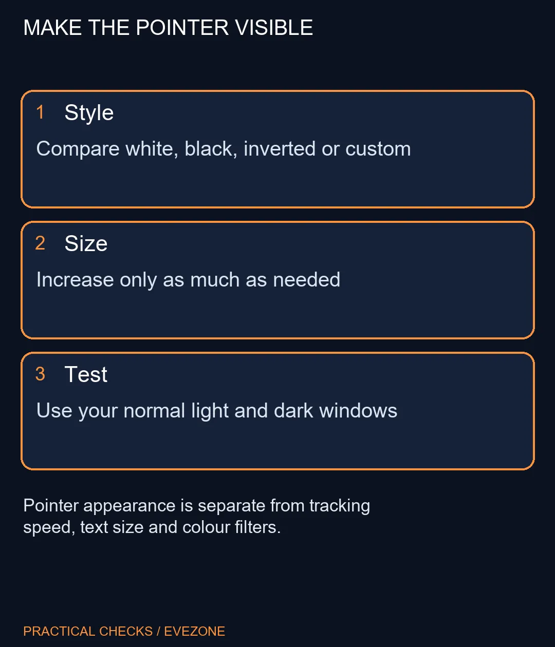 MAKE THE POINTER VISIBLE