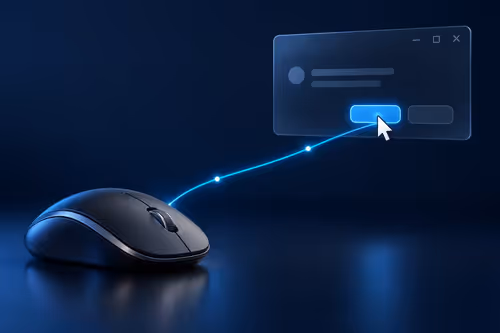 Windows pointer jumps to default button: check Snap To first