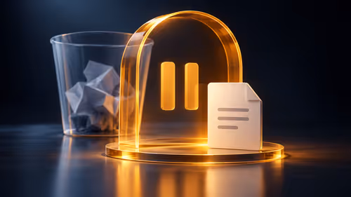 Windows Recycle Bin delete confirmation: add a pause before removal