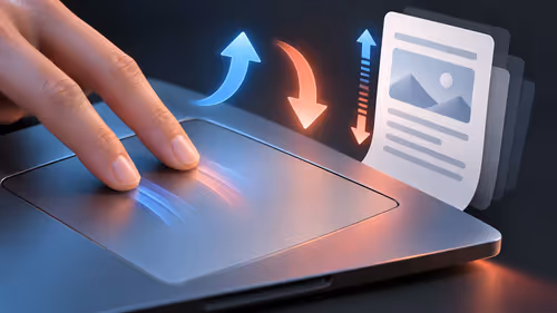 Windows touchpad scrolling direction: reverse the motion safely