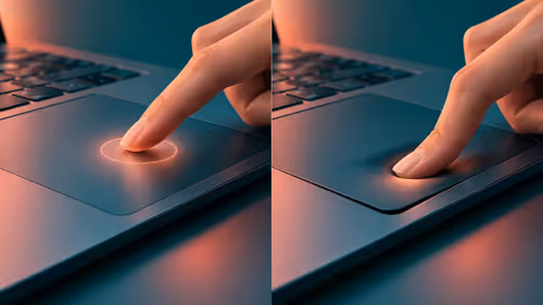 Windows touchpad tap to click: separate a light tap from a physical press