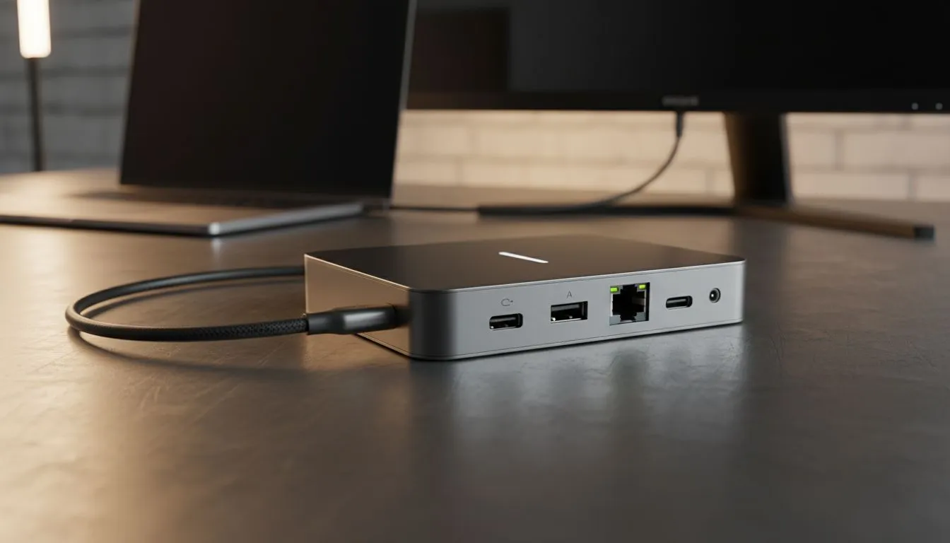 One cable: Power, display & Ethernet