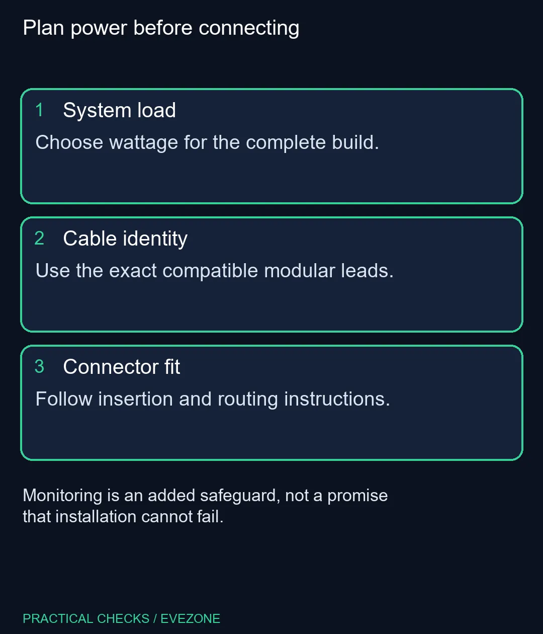 Plan power before connecting