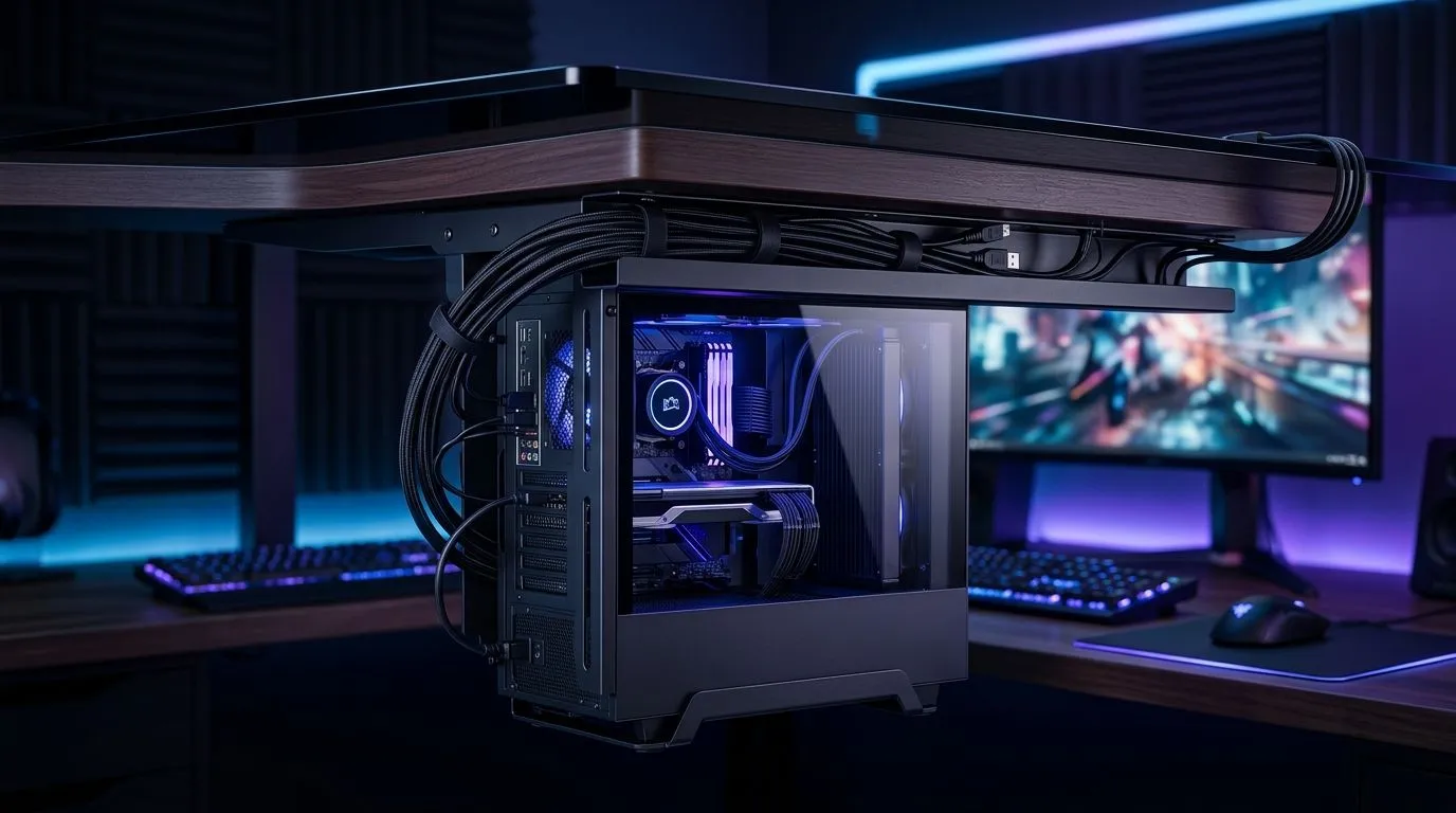 Stop cable chaos with under-desk PC mounts